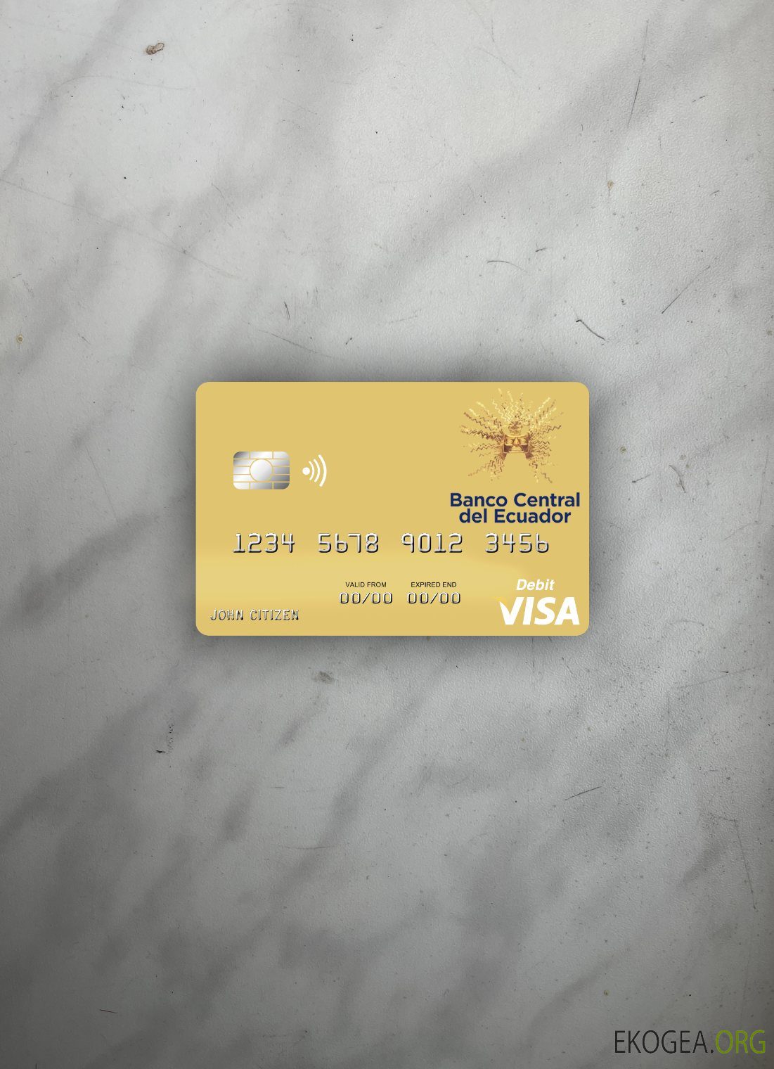 Sao Tomé , et , Principe Banco Equateur carte de débit visa photolook ,